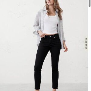 Banana Republic Factory High-Rise Skinny Jeans Black, 27/4 Petite